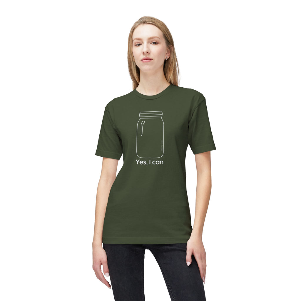 Yes I Can T-Shirt - Made in USA Unisex Midweight T-shirt