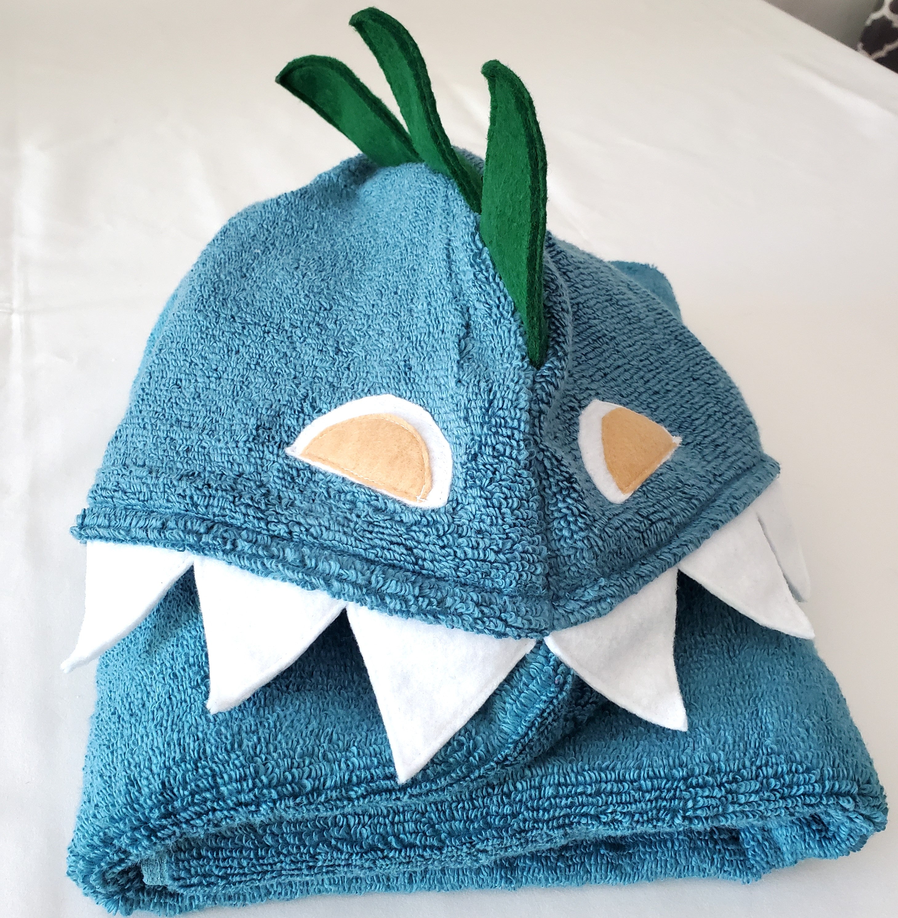 Sewing Pattern, Dinosaur Hooded Towel - Digital Download