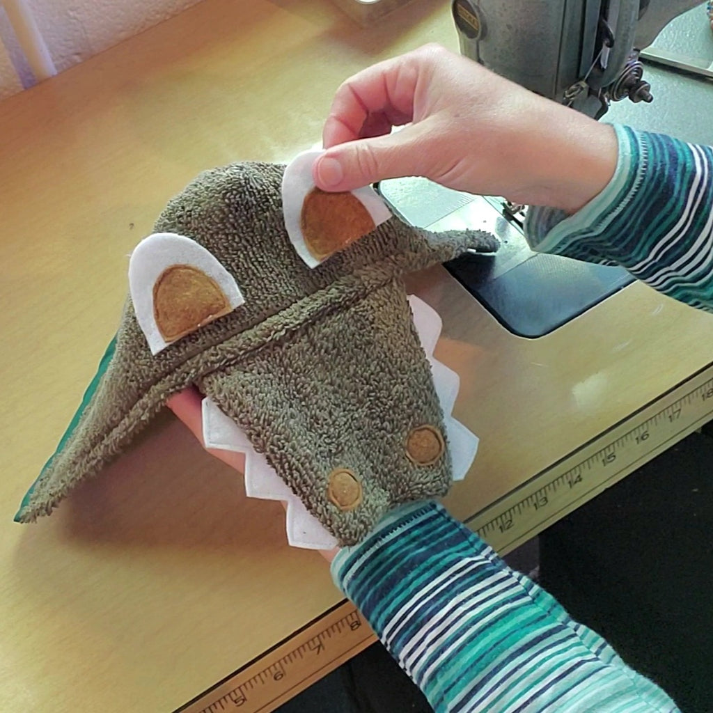 Sewing Pattern, Alligator Hooded Towel - Digital Download