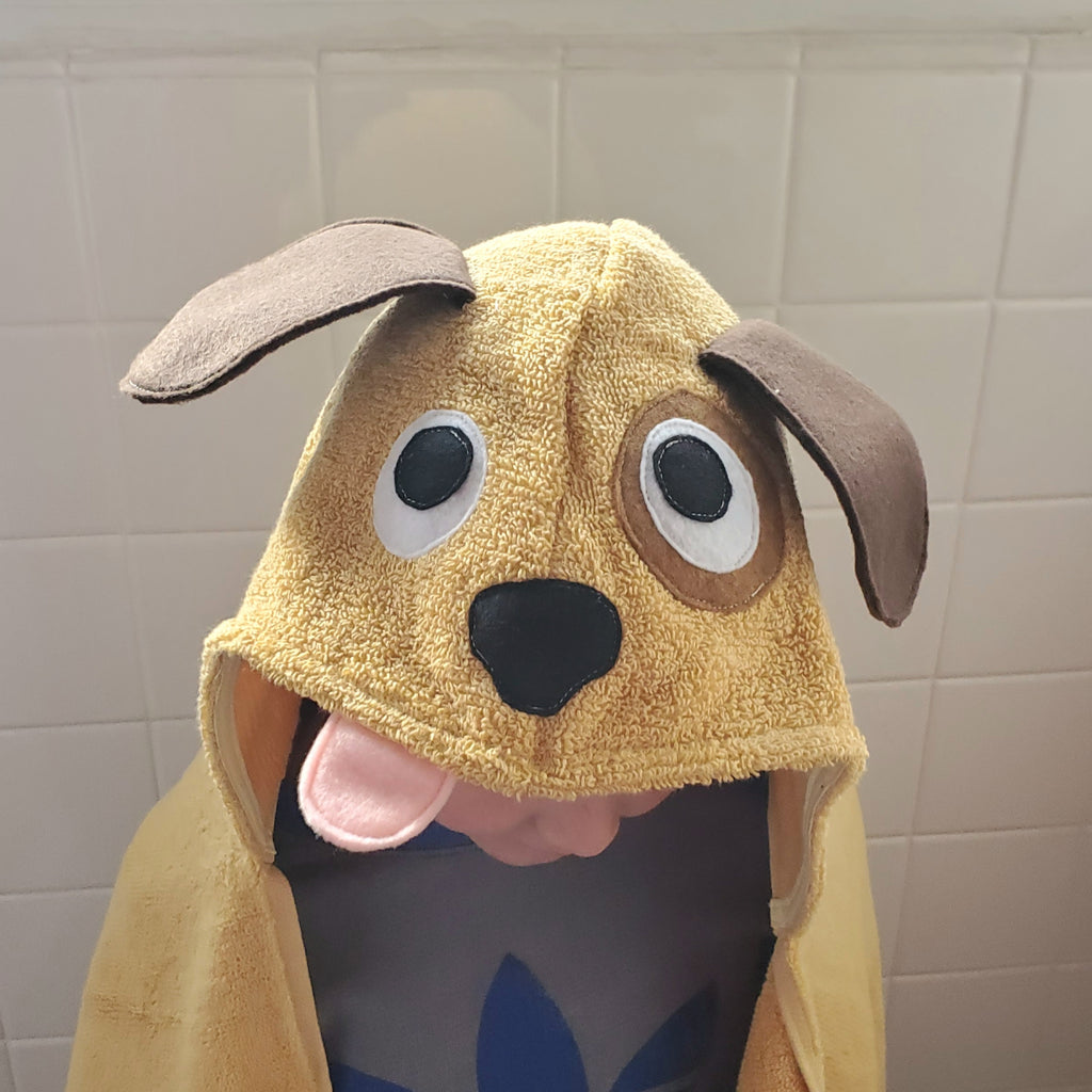 Sewing Pattern, Puppy Hooded Towel - Digital Download