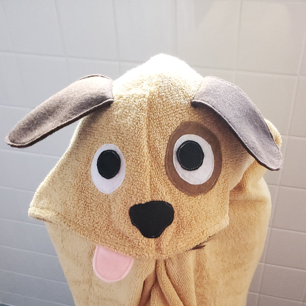 Sewing Pattern, Puppy Hooded Towel - Digital Download