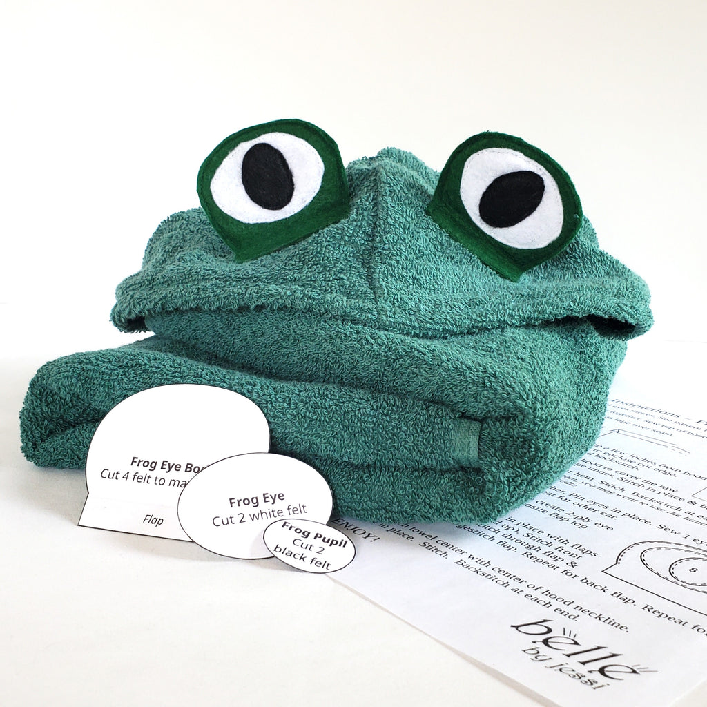 Sewing Pattern, Frog Hooded Towel - Digital Download