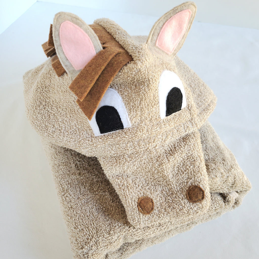 Sewing Pattern, Horse or Unicorn Hooded Towel - Digital Download