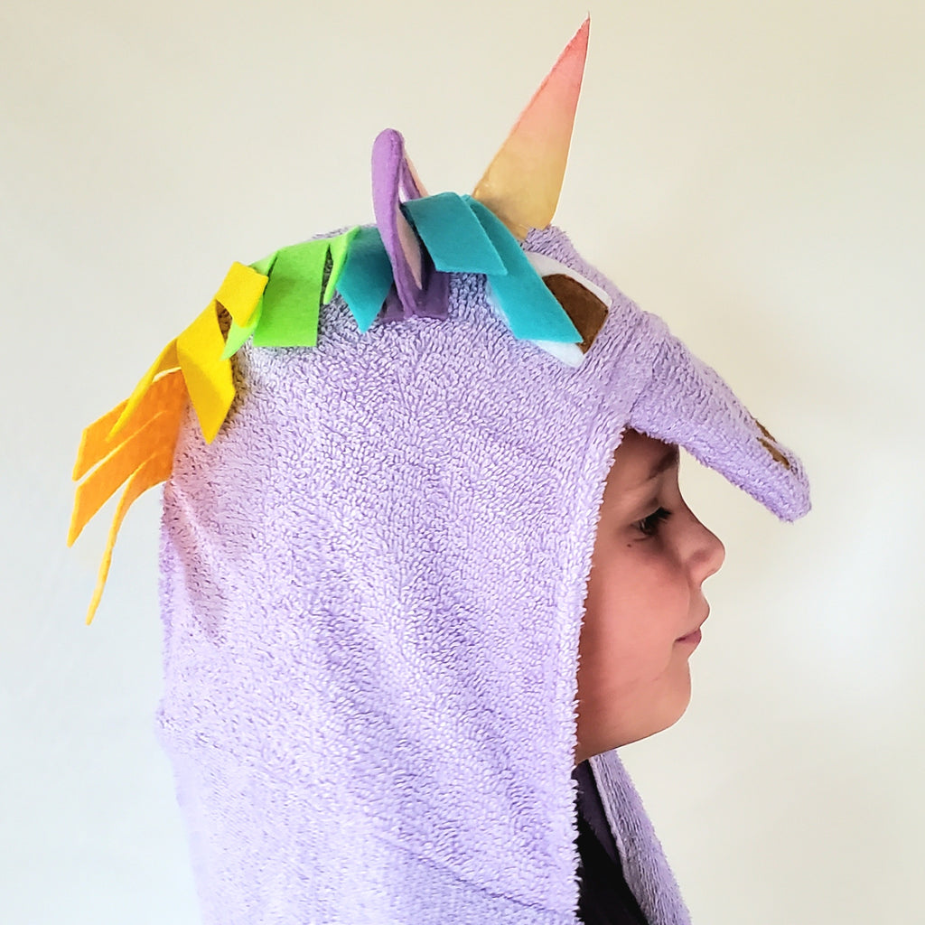 Sewing Pattern, Horse or Unicorn Hooded Towel - Digital Download