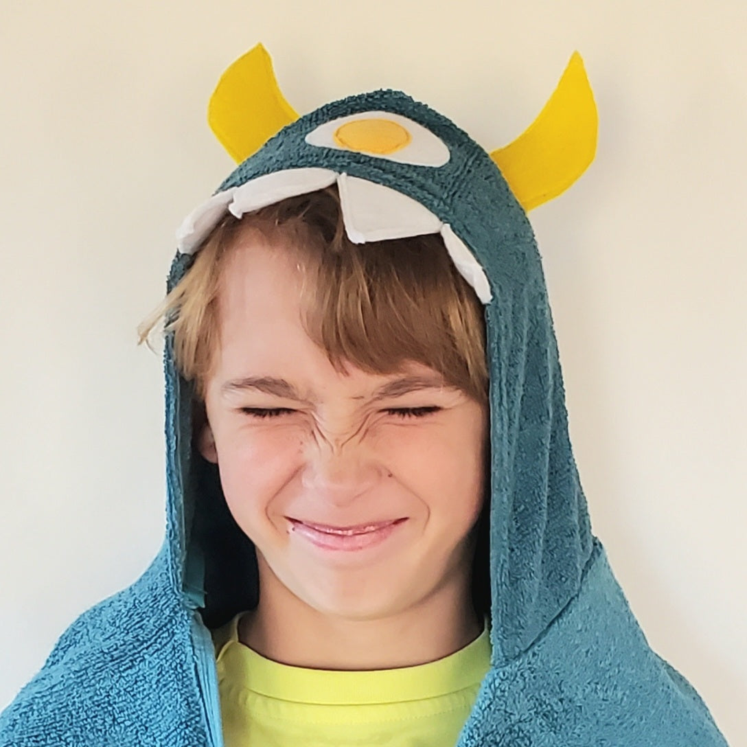 Sewing Pattern, Monster Hooded Towel - Digital Download
