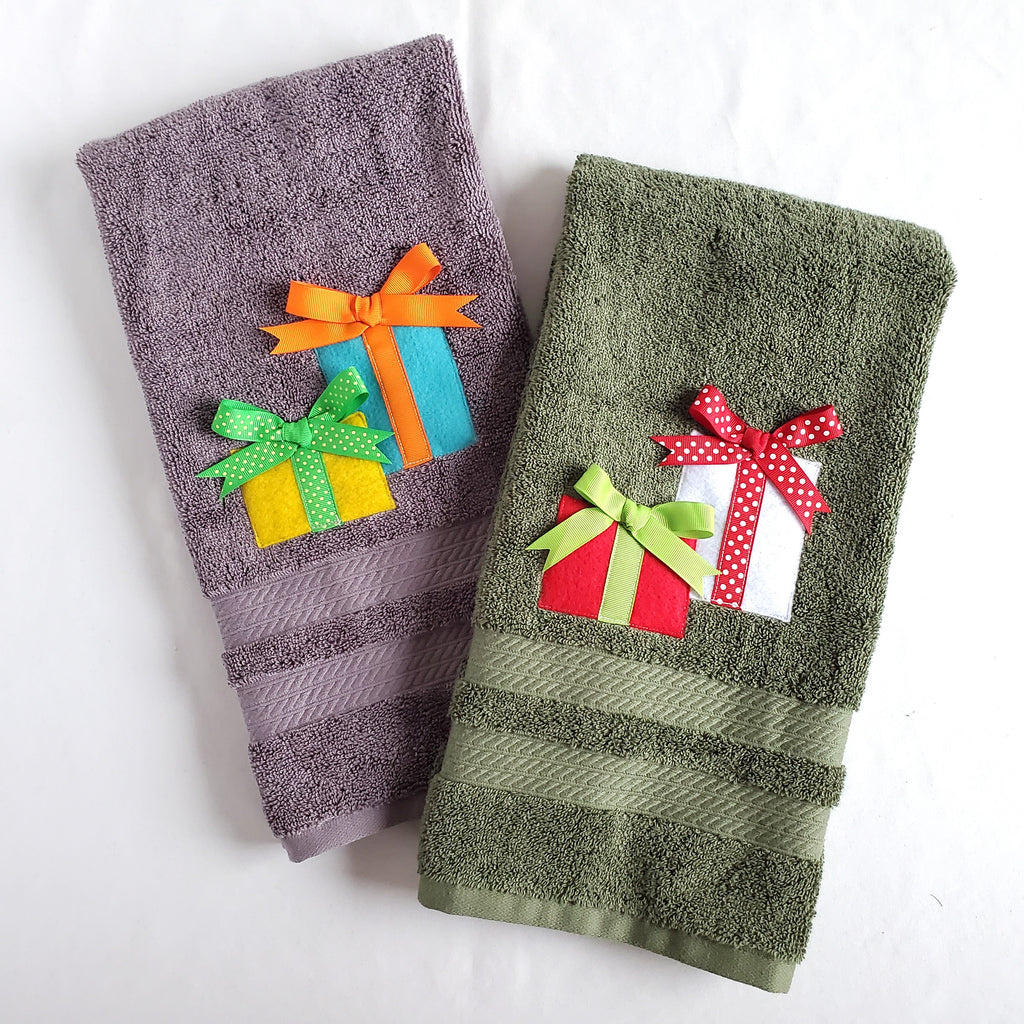 Towel Applique - Presents