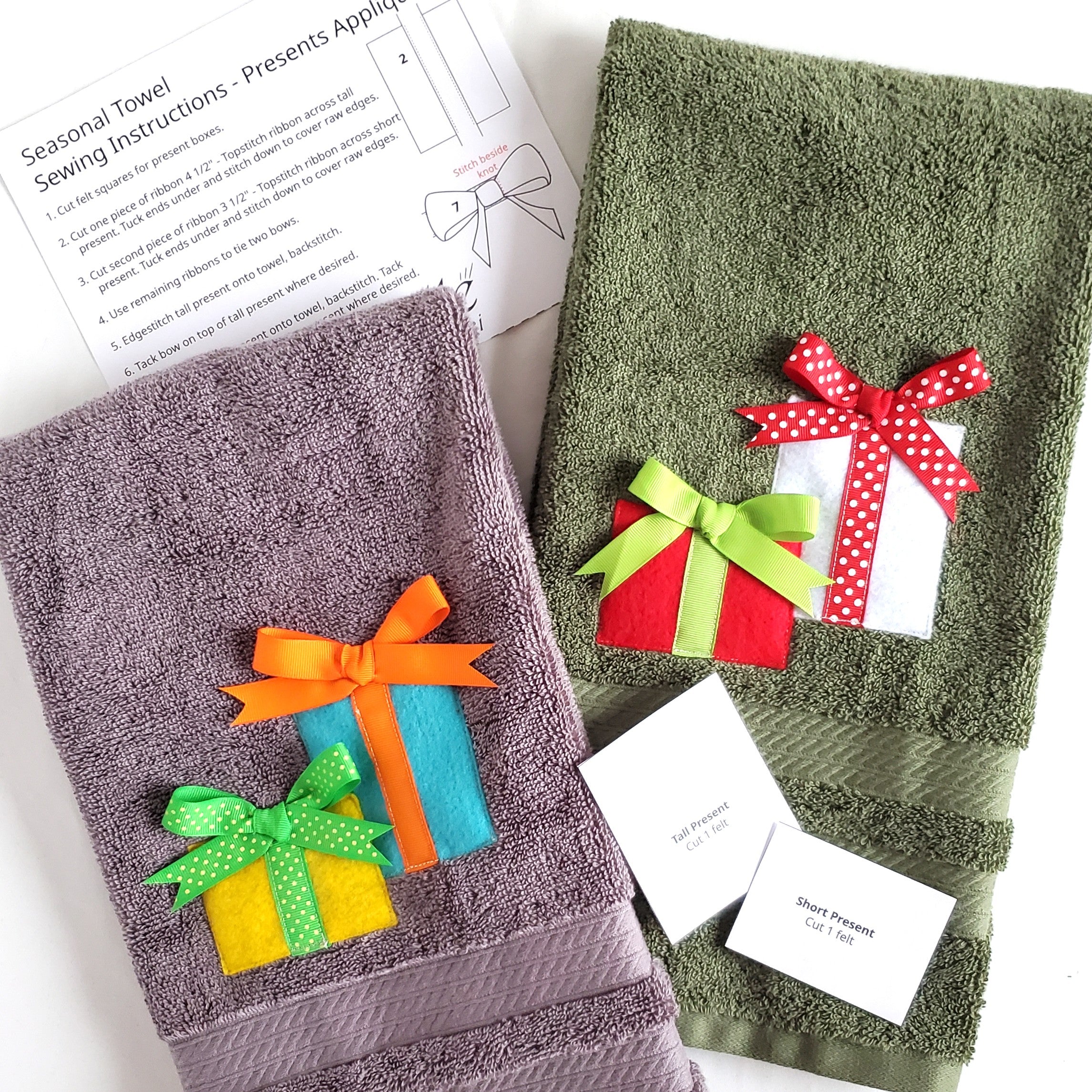 Towel Applique - Presents