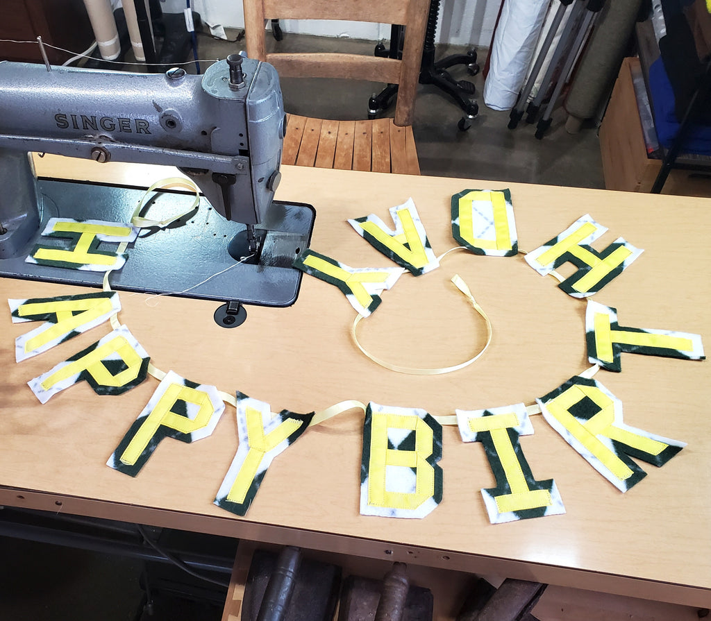 Happy Birthday Letters - PDF Pattern Instant Download, Felt and Ribbon Sewing Project