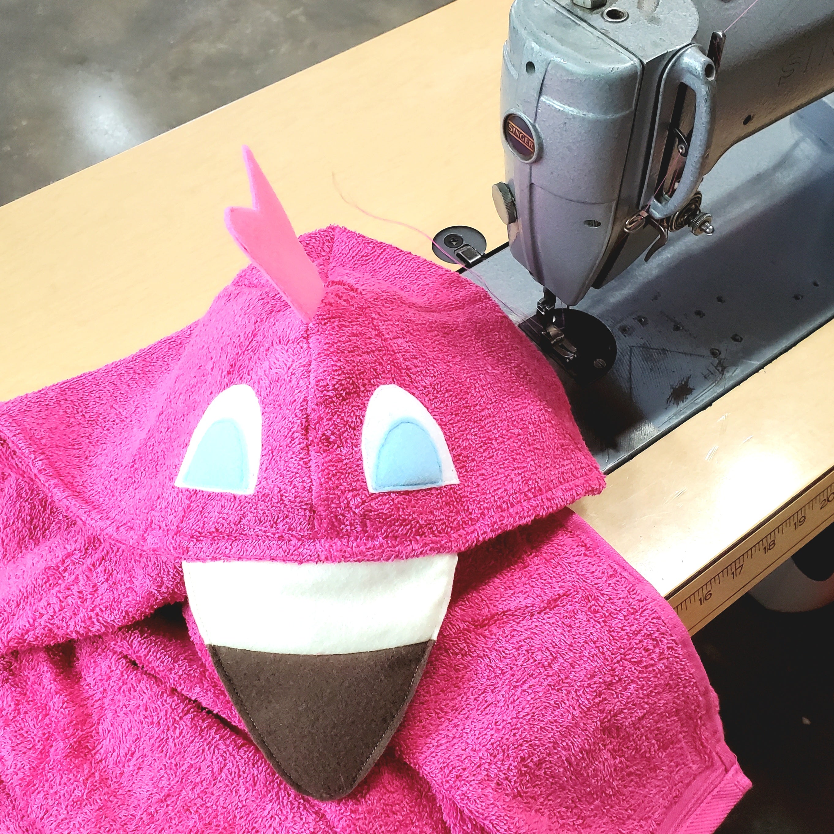 Sewing Pattern, Flamingo Hooded Towel - Digital Download