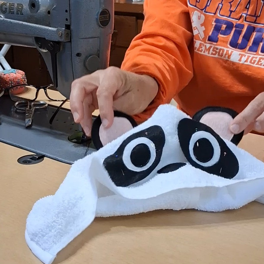 Sewing Pattern, Bear or Panda Hooded Towel - Digital Download