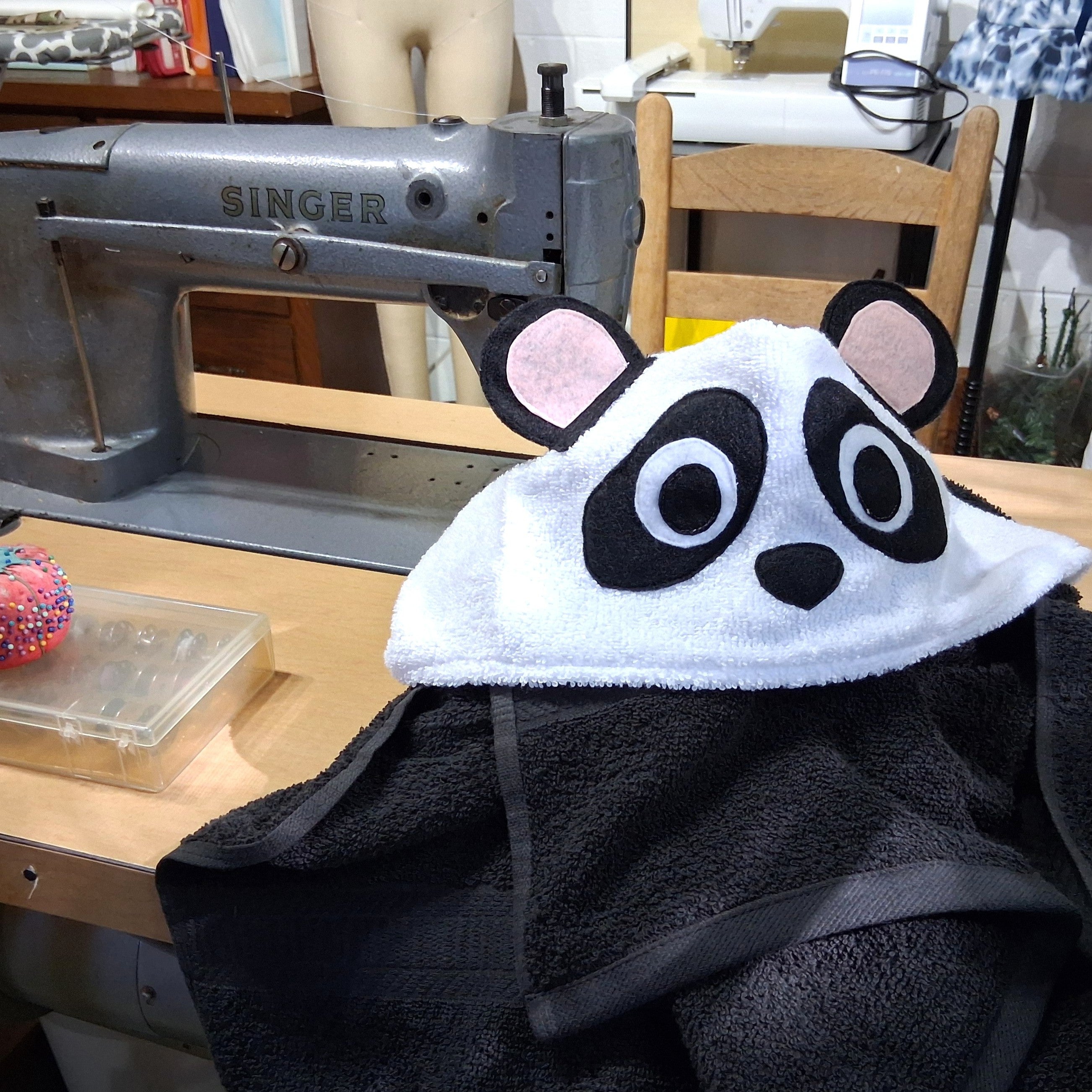 Sewing Pattern, Bear or Panda Hooded Towel - Digital Download