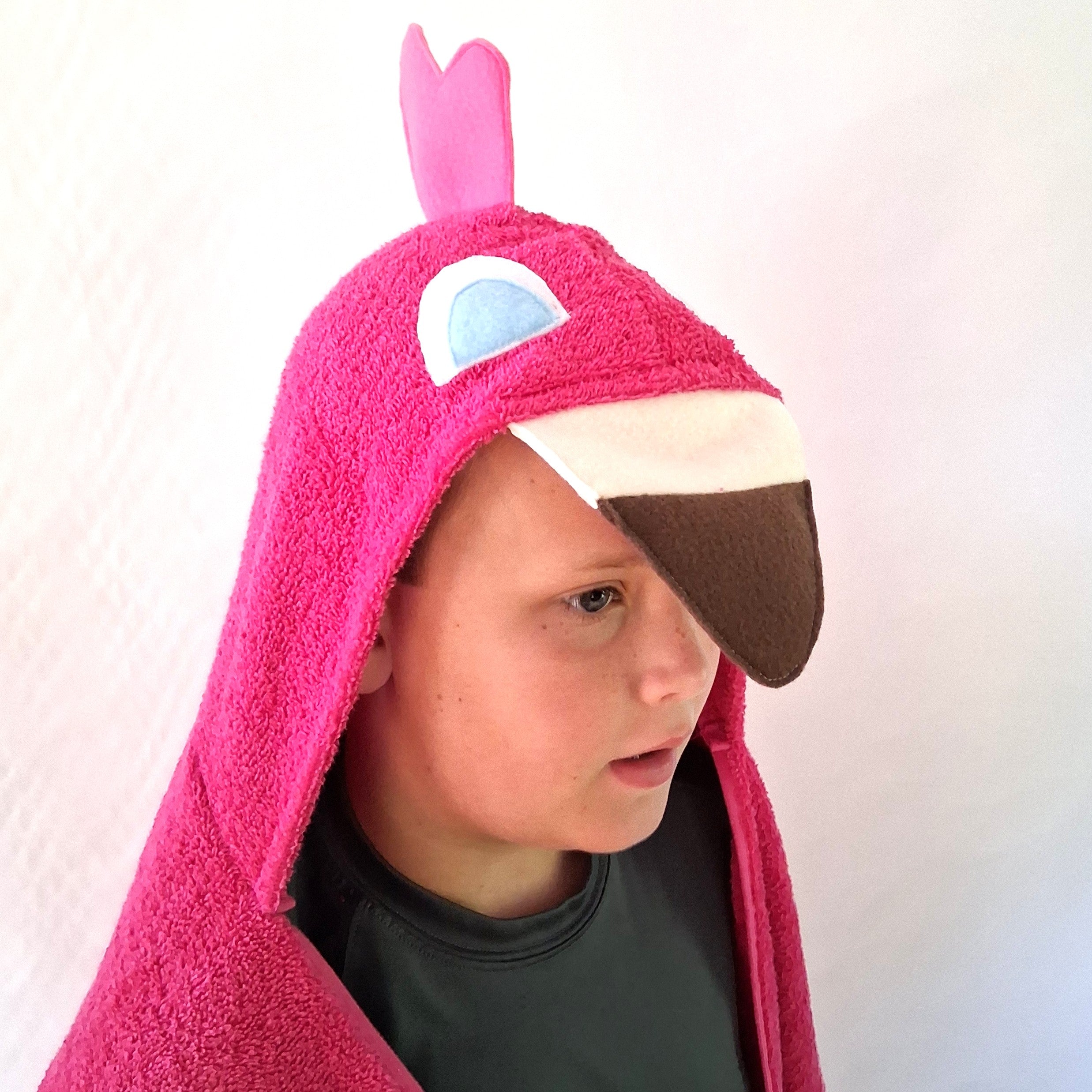 Sewing Pattern, Flamingo Hooded Towel - Digital Download