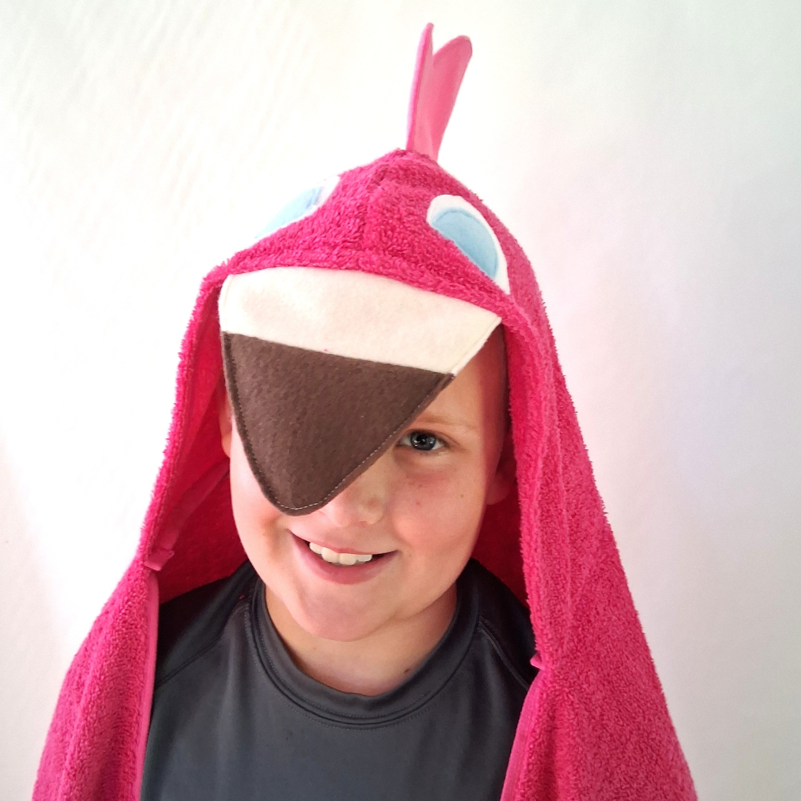 Sewing Pattern, Flamingo Hooded Towel - Digital Download