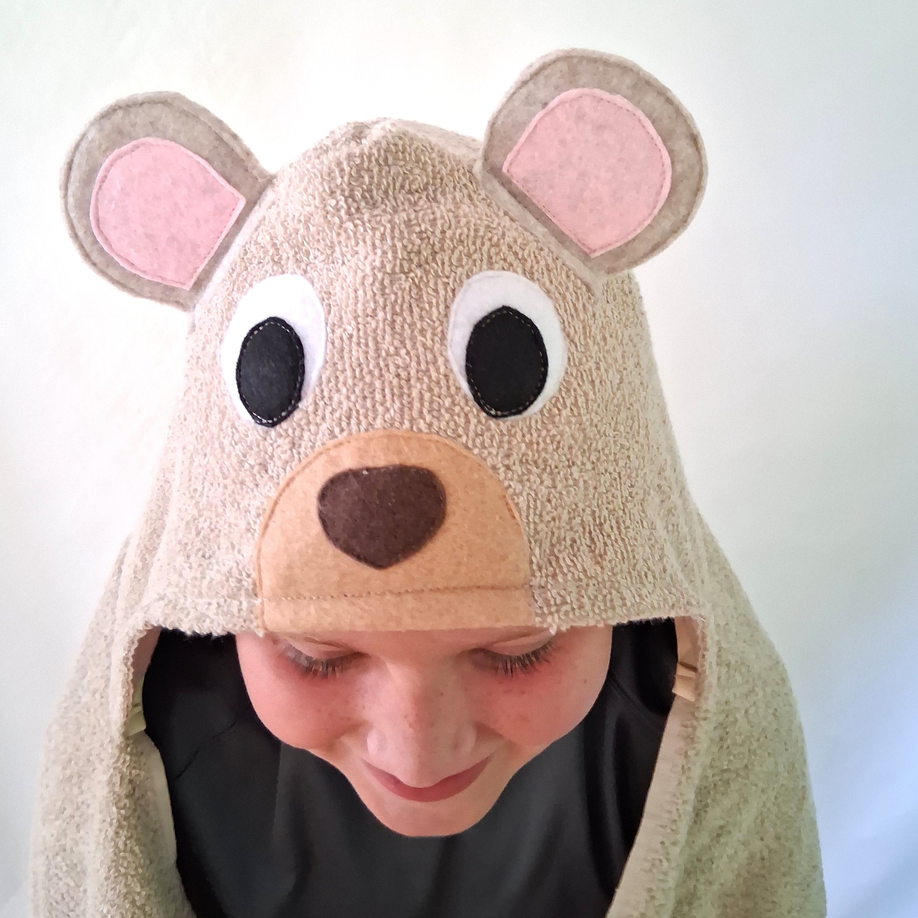 Sewing Pattern, Bear or Panda Hooded Towel - Digital Download