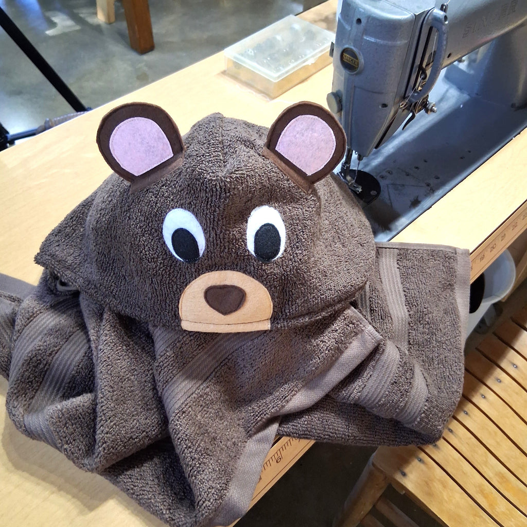 Sewing Pattern, Bear or Panda Hooded Towel - Digital Download