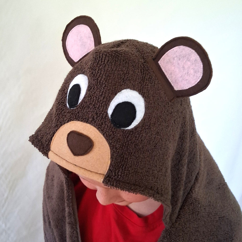 Sewing Pattern, Bear or Panda Hooded Towel - Digital Download