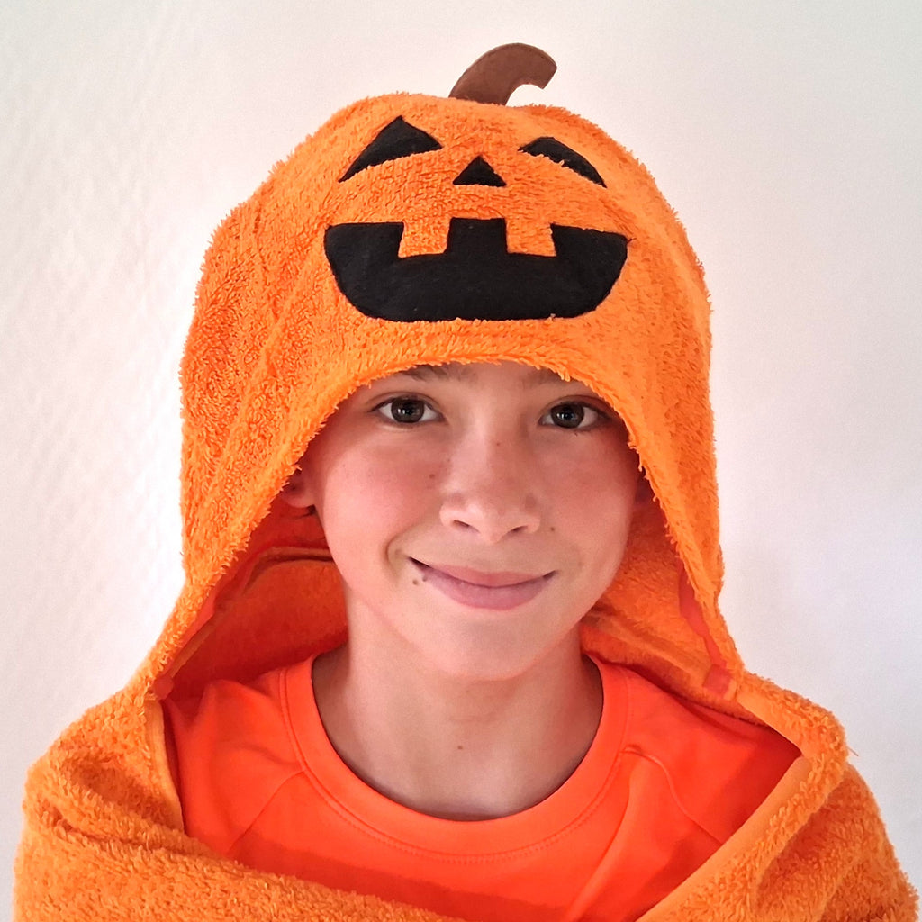 Sewing Pattern, Jack O'Lantern Hooded Towel - Digital Download