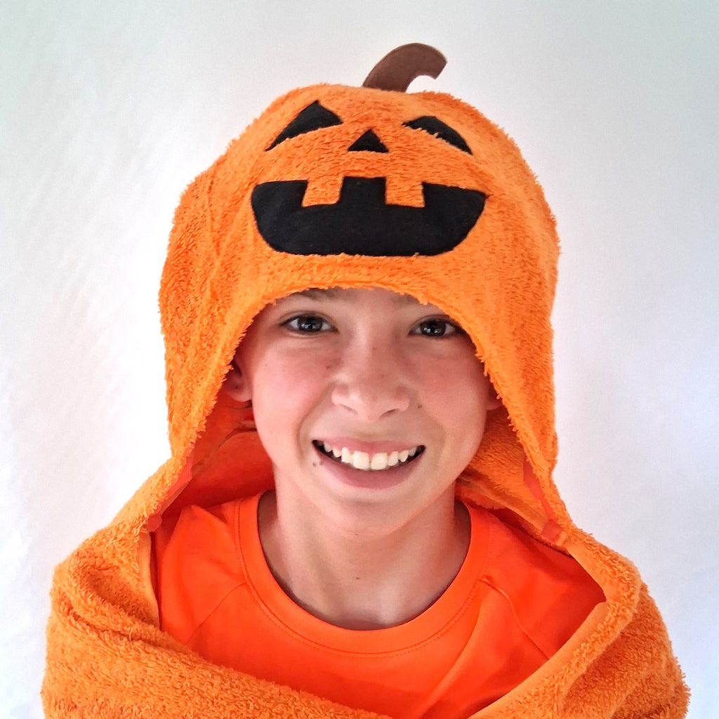 Sewing Pattern, Jack O'Lantern Hooded Towel - Digital Download