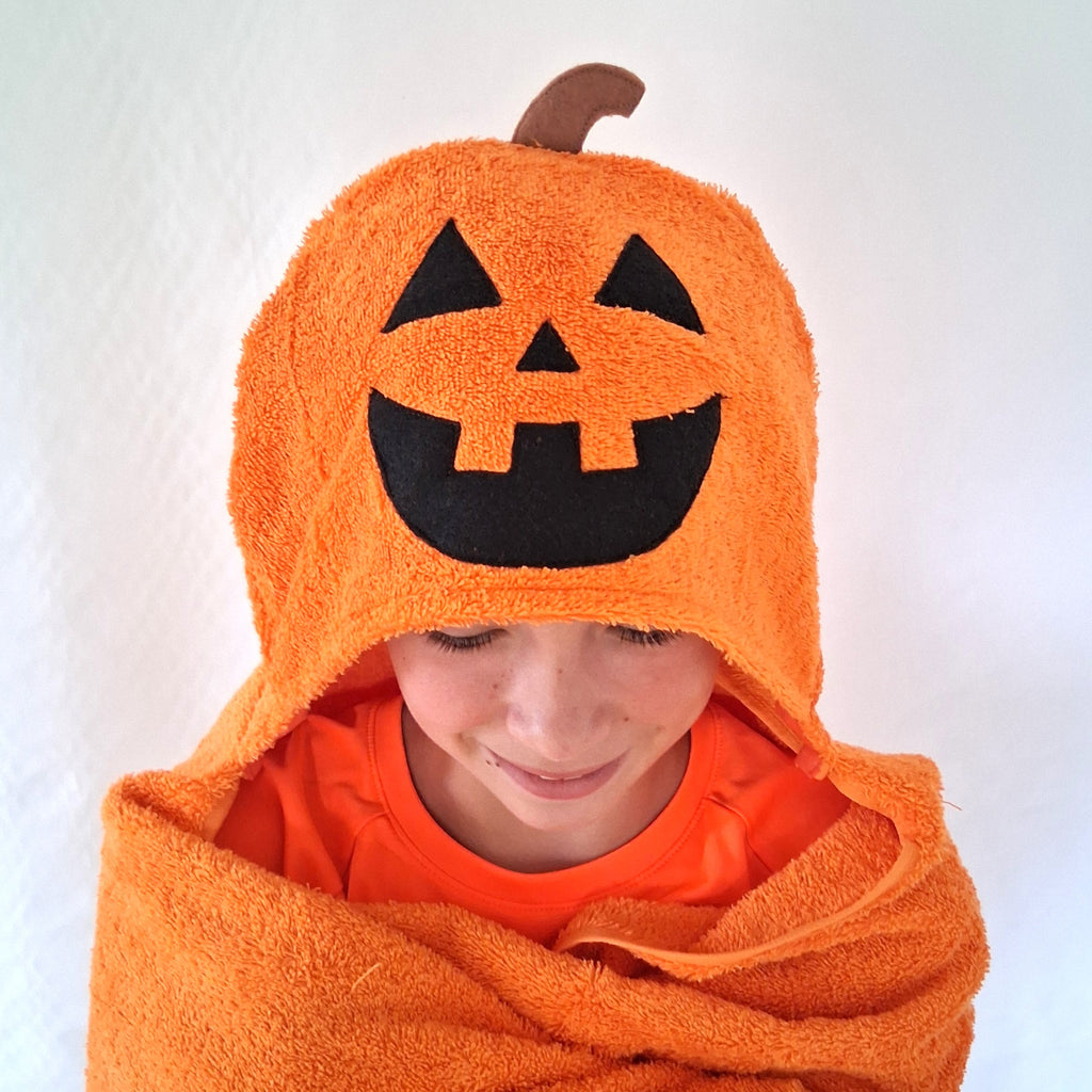 Sewing Pattern, Jack O'Lantern Hooded Towel - Digital Download