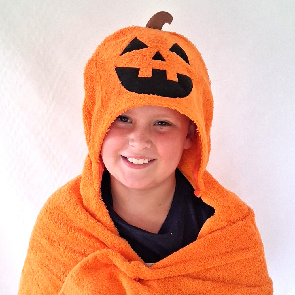 Sewing Pattern, Jack O'Lantern Hooded Towel - Digital Download