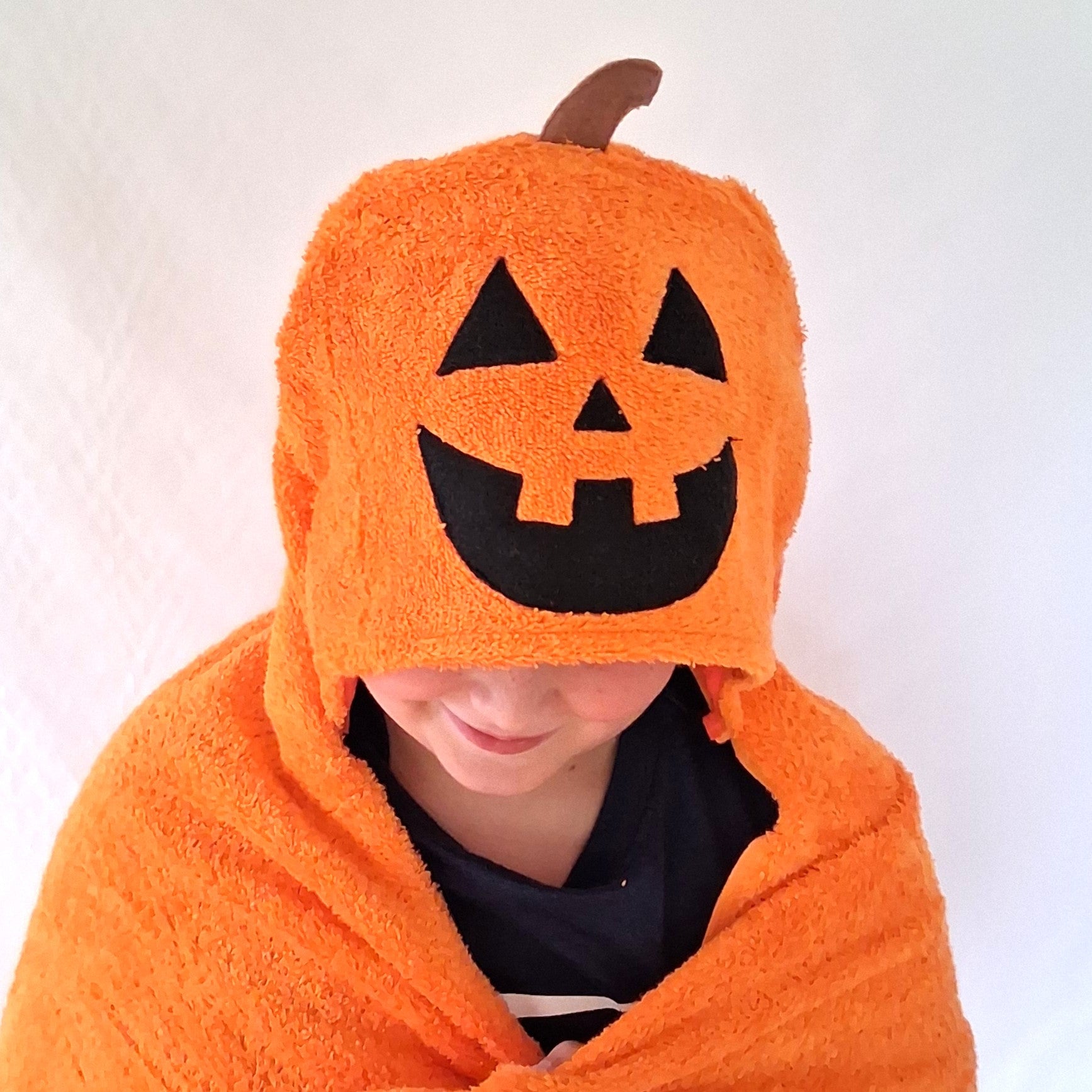 Sewing Pattern, Jack O'Lantern Hooded Towel - Digital Download