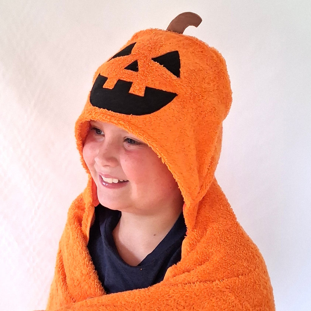Sewing Pattern, Jack O'Lantern Hooded Towel - Digital Download