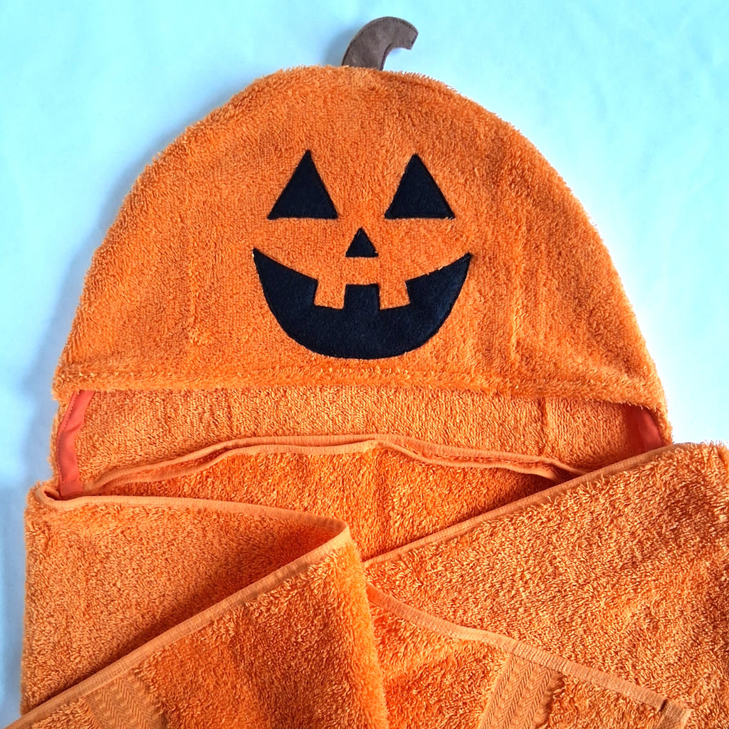 Sewing Pattern, Jack O'Lantern Hooded Towel - Digital Download
