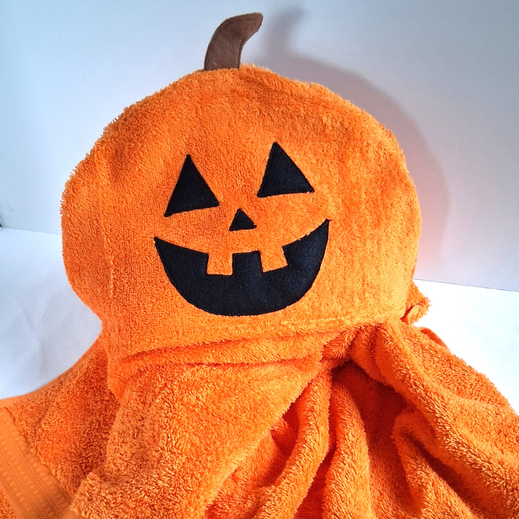 Sewing Pattern, Jack O'Lantern Hooded Towel - Digital Download