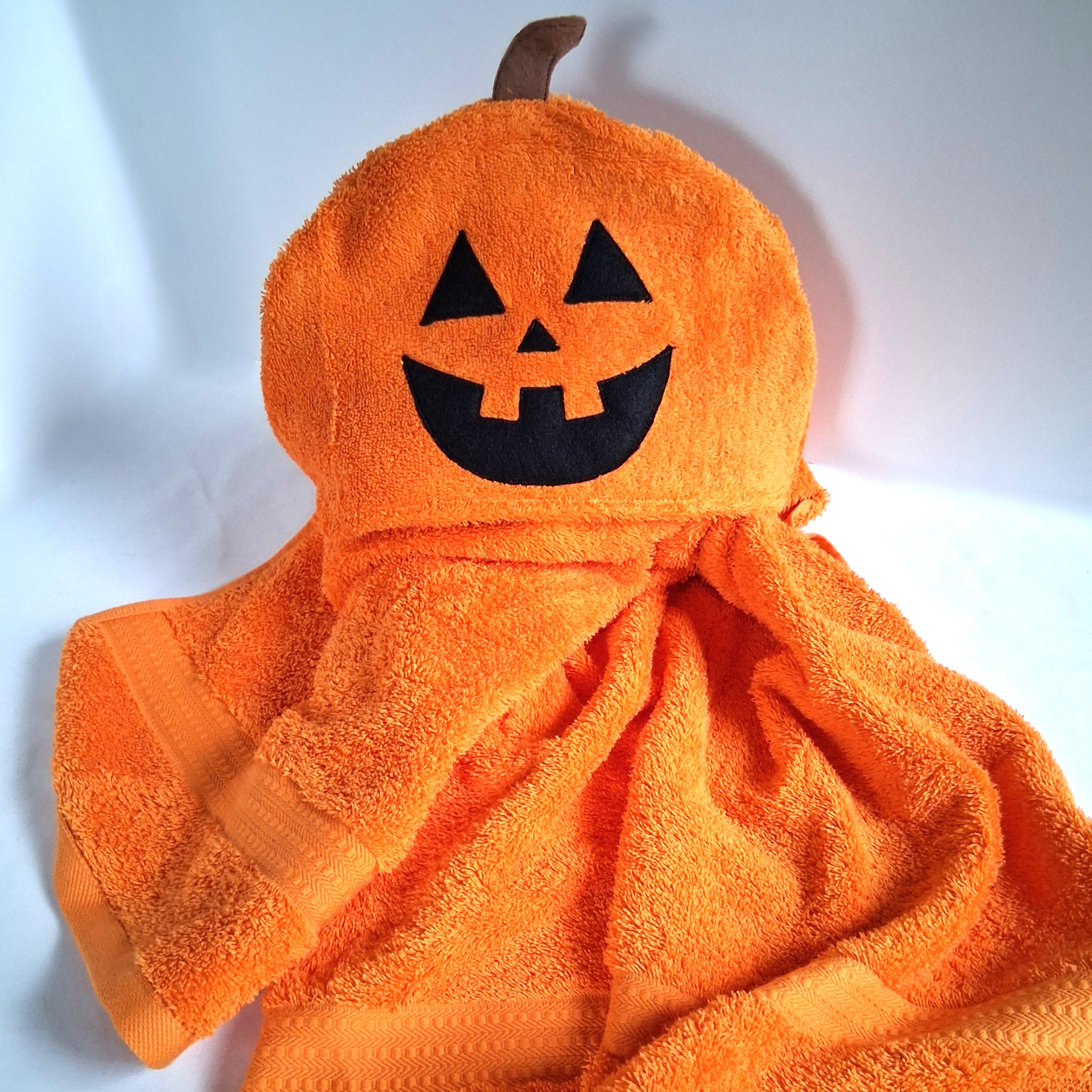Sewing Pattern, Jack O'Lantern Hooded Towel - Digital Download