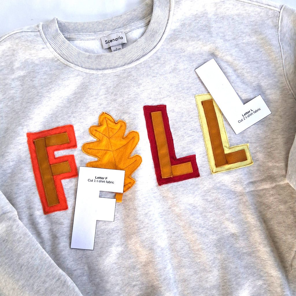 Sewing Pattern, FALL Shirt Applique - Digital Download