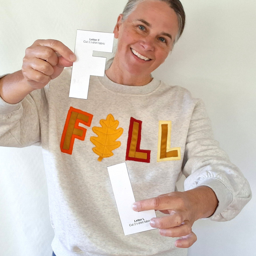 Sewing Pattern, FALL Shirt Applique - Digital Download