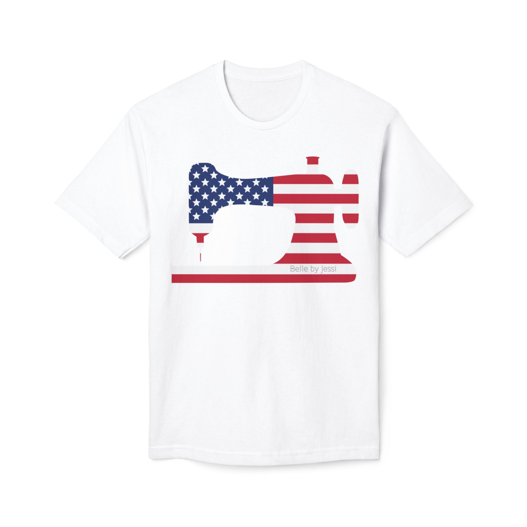 Sewing Machine USA Flag T‑Shirt, American Made