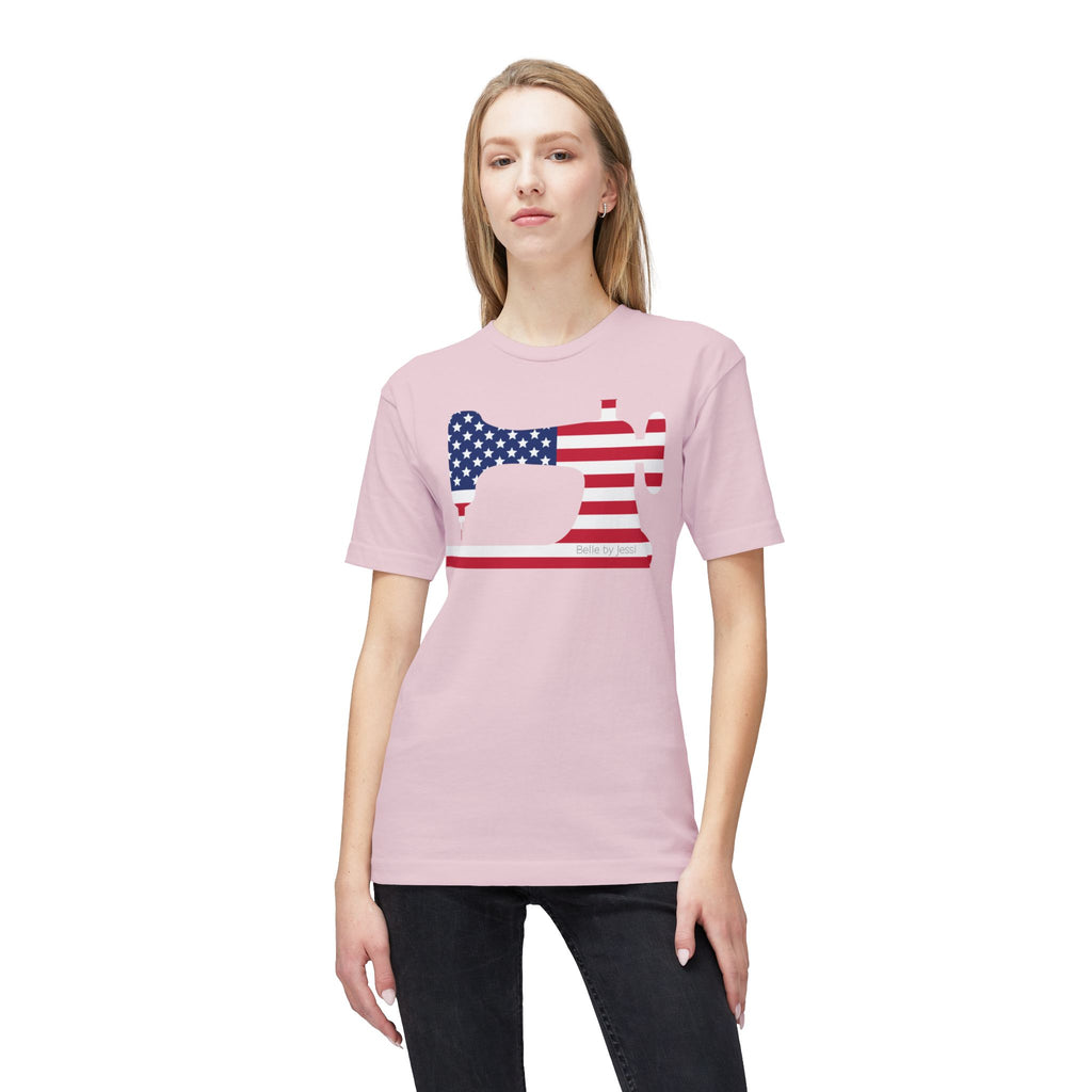 Sewing Machine T-Shirt USA Flag, American Made