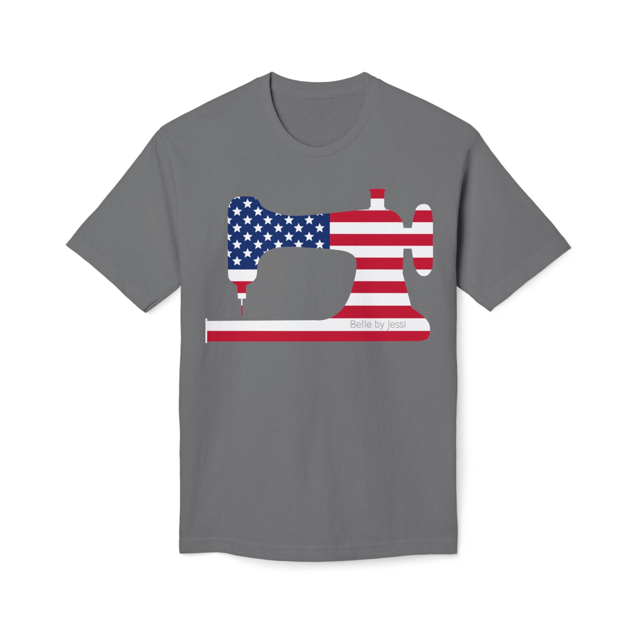 Sewing Machine USA Flag T‑Shirt, American Made
