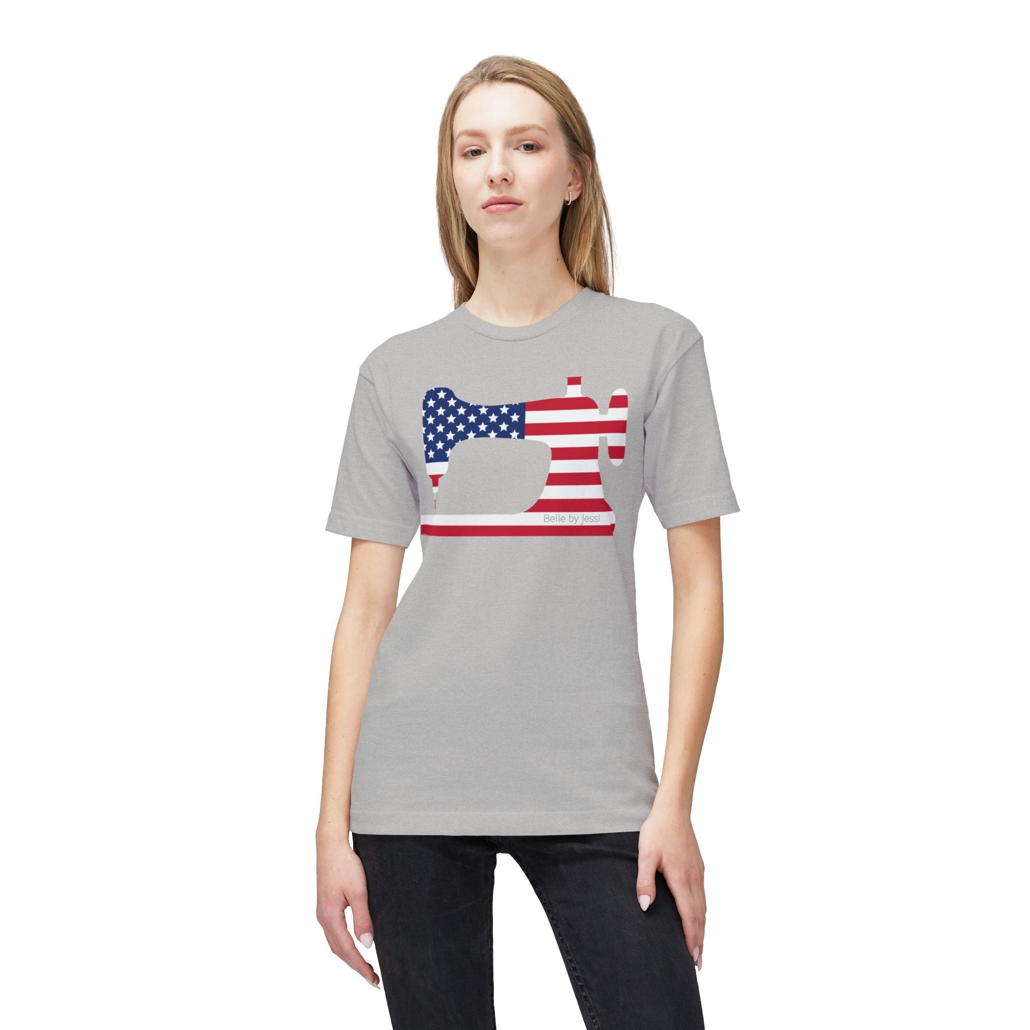 Sewing Machine T-Shirt USA Flag, American Made