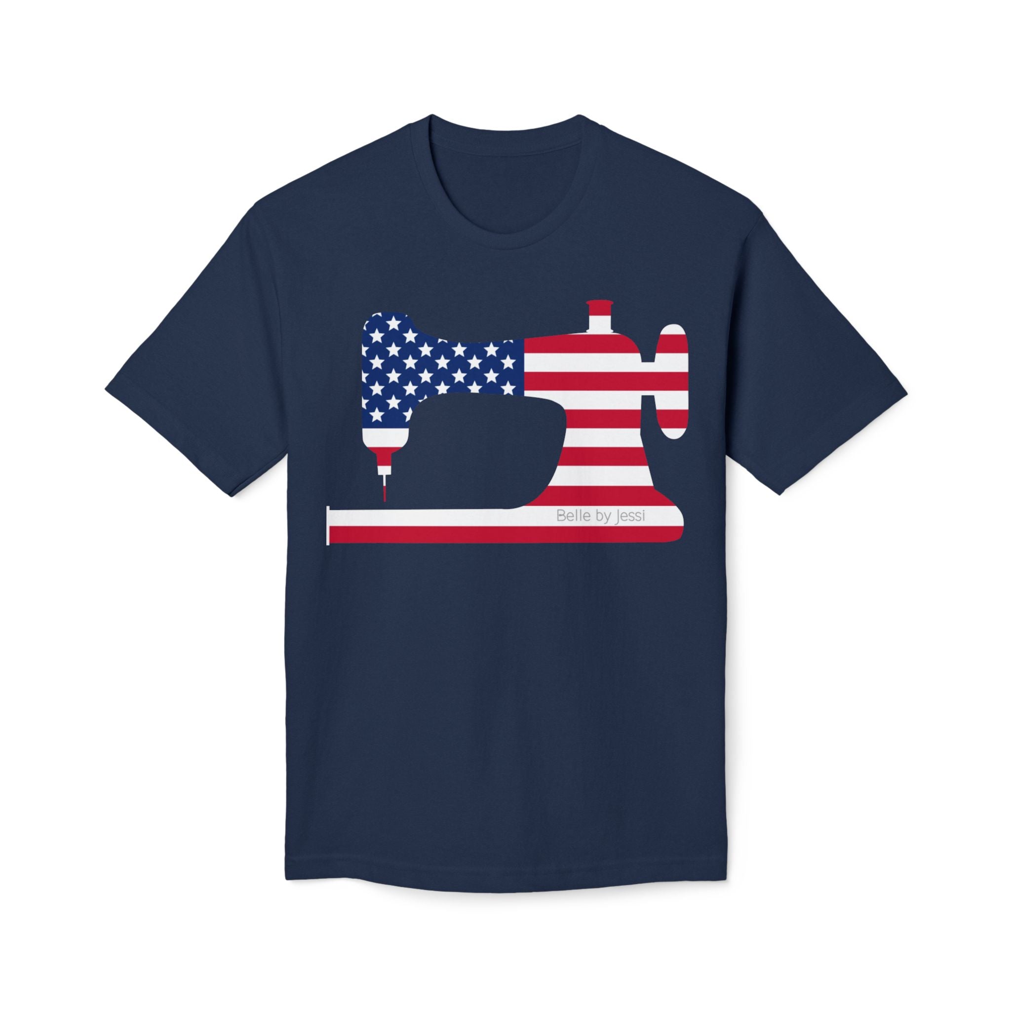 Sewing Machine USA Flag T‑Shirt, American Made