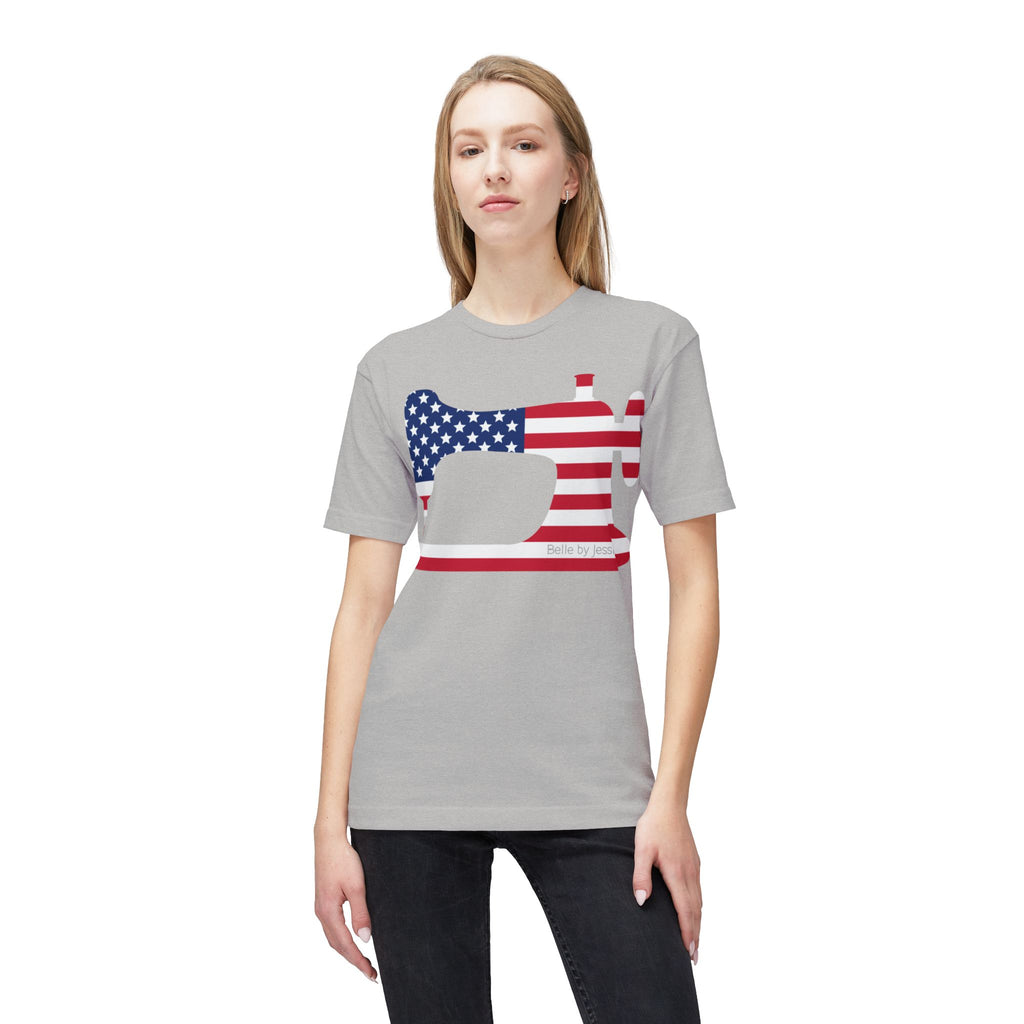Sewing Machine USA Flag T‑Shirt, American Made
