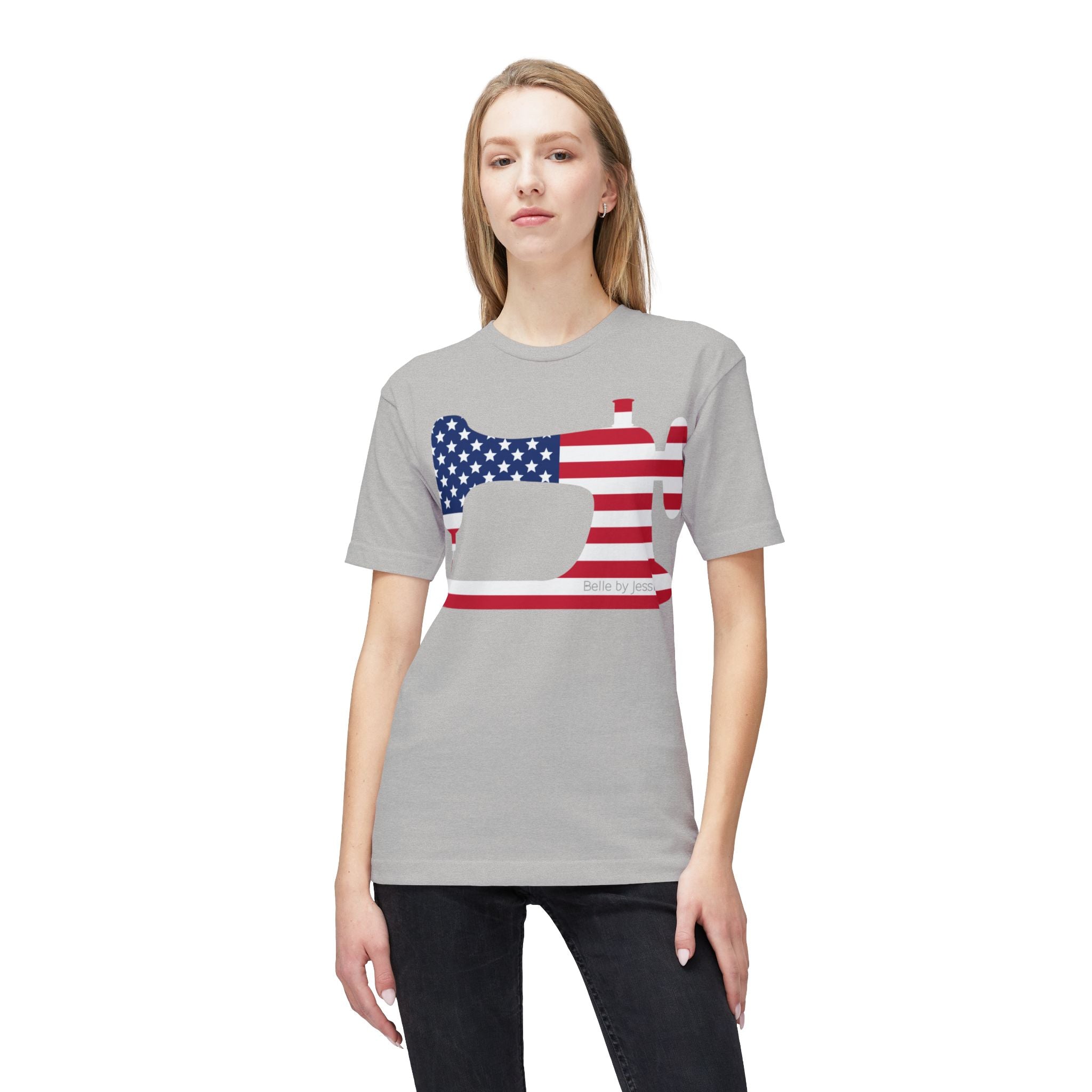 Sewing Machine USA Flag T‑Shirt, American Made