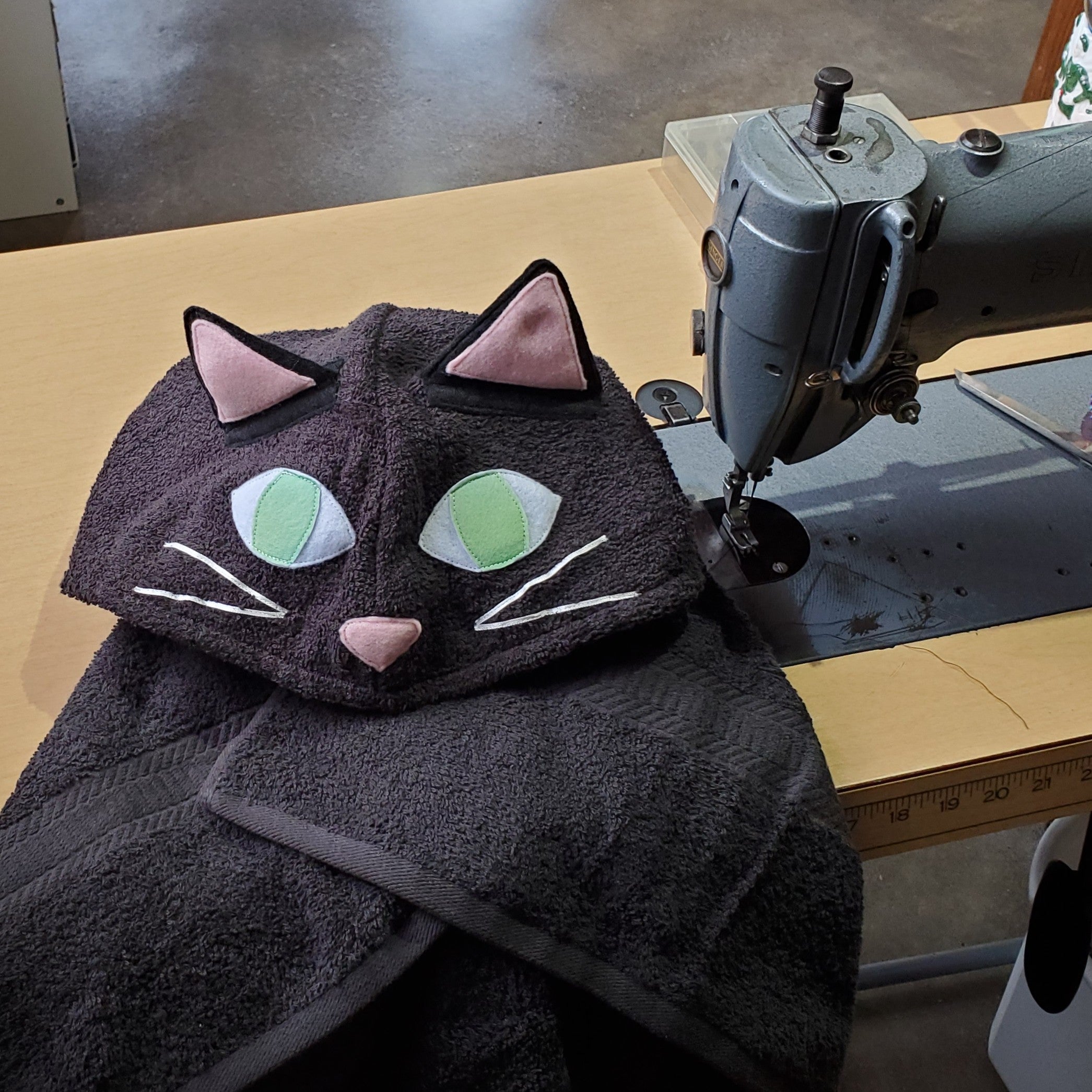 Sewing Pattern, Cat Hooded Towel - Digital Download