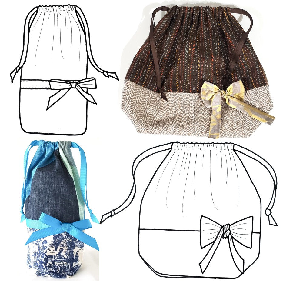 Gift Bag Sewing Pattern - Digital Download