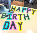 Happy Birthday Letters - PDF Pattern Instant Download, Felt and Ribbon Sewing Project