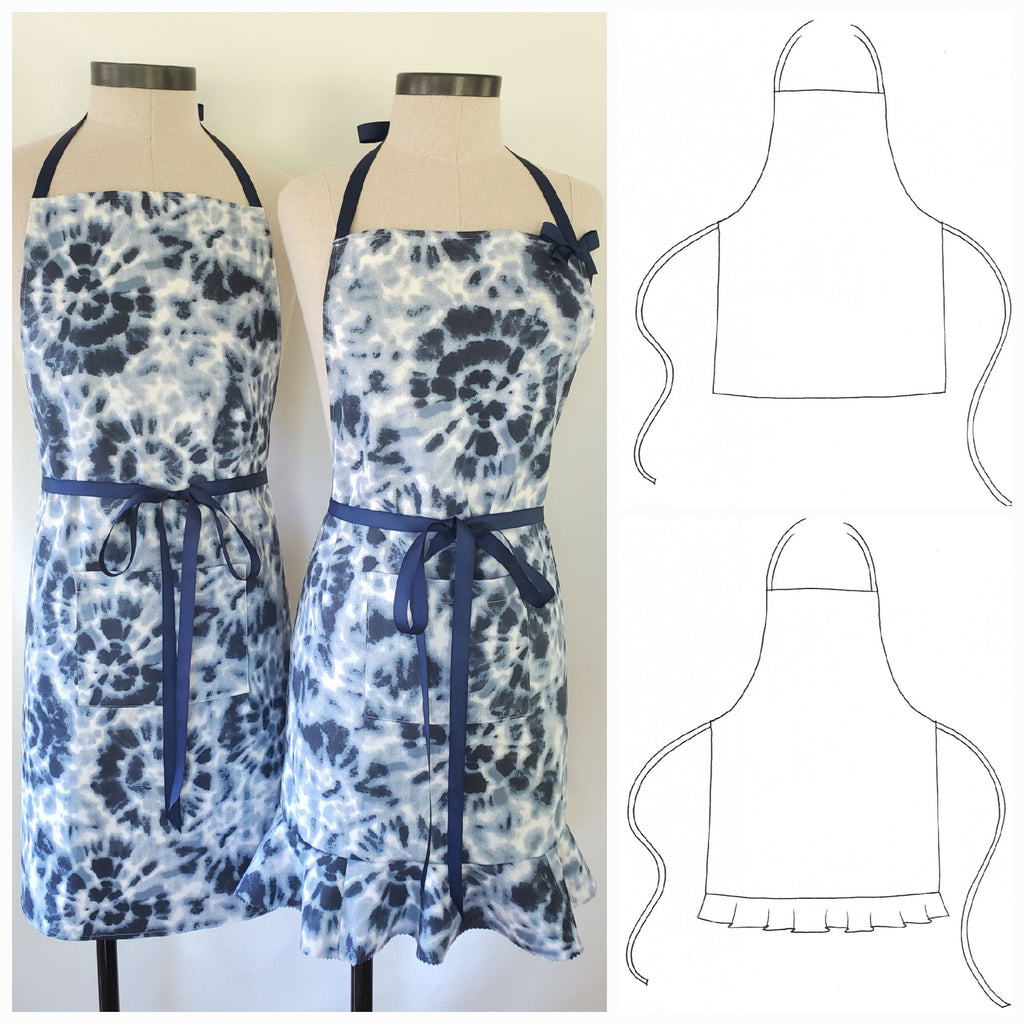 Sewing Pattern, His & Hers Aprons - digital download