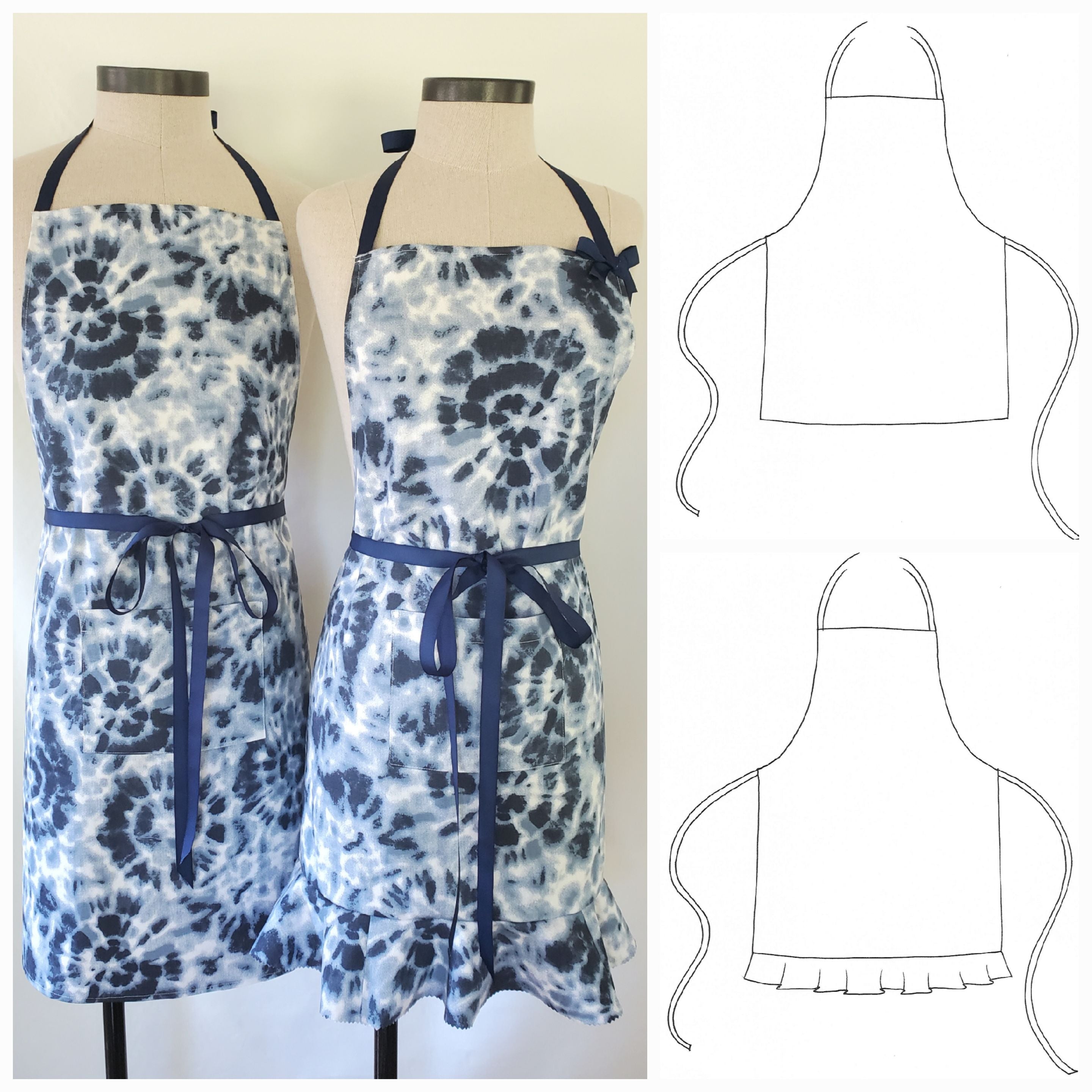 Sewing Pattern, His & Hers Aprons - digital download