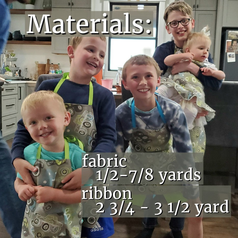 Sewing Pattern, Kids Apron - digital download