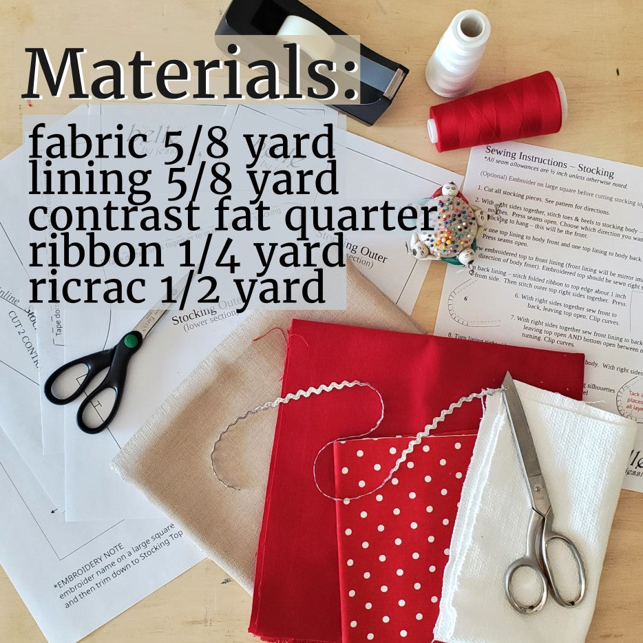 Sewing Pattern, Stocking - Digital Download