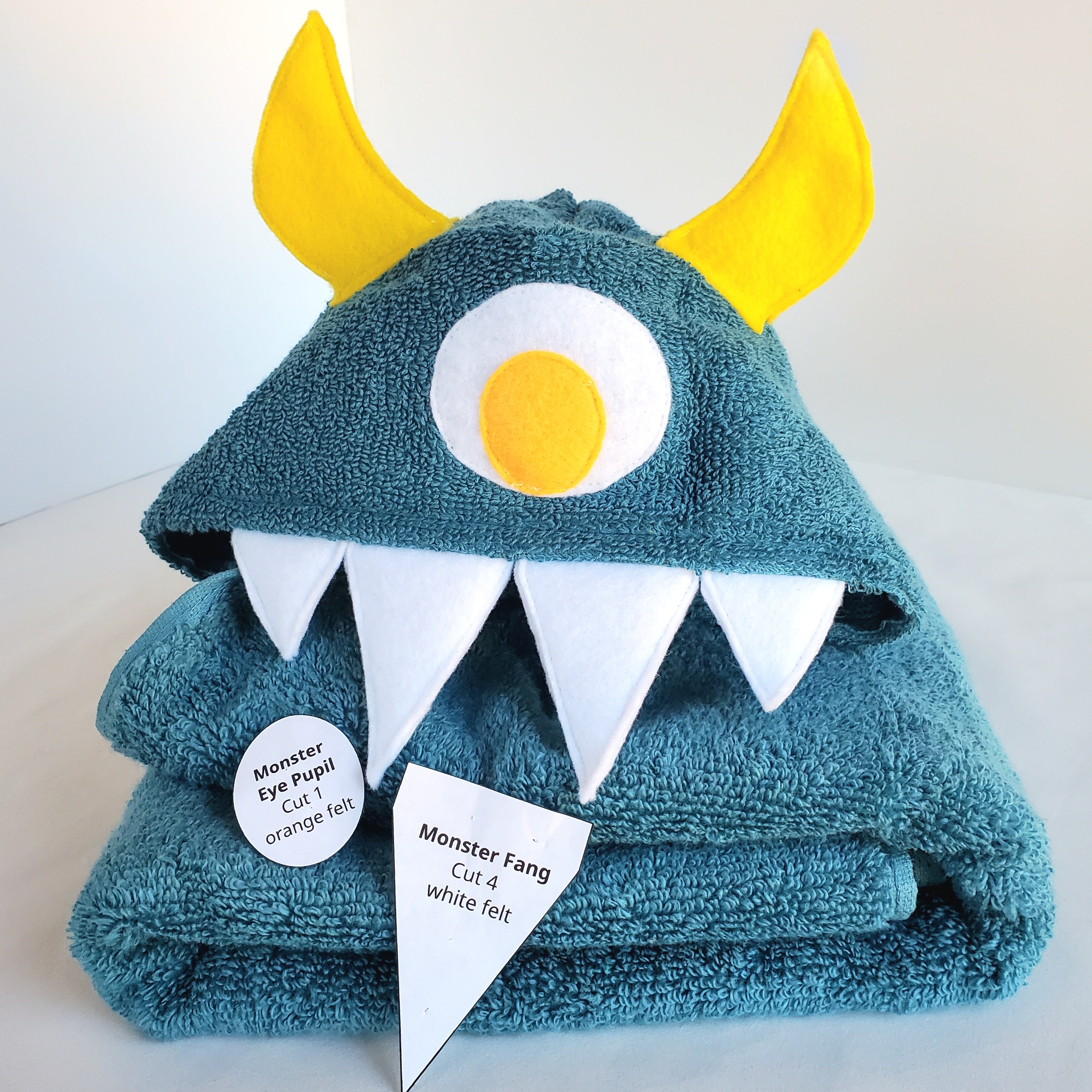 Sewing Pattern, Monster Hooded Towel - Digital Download