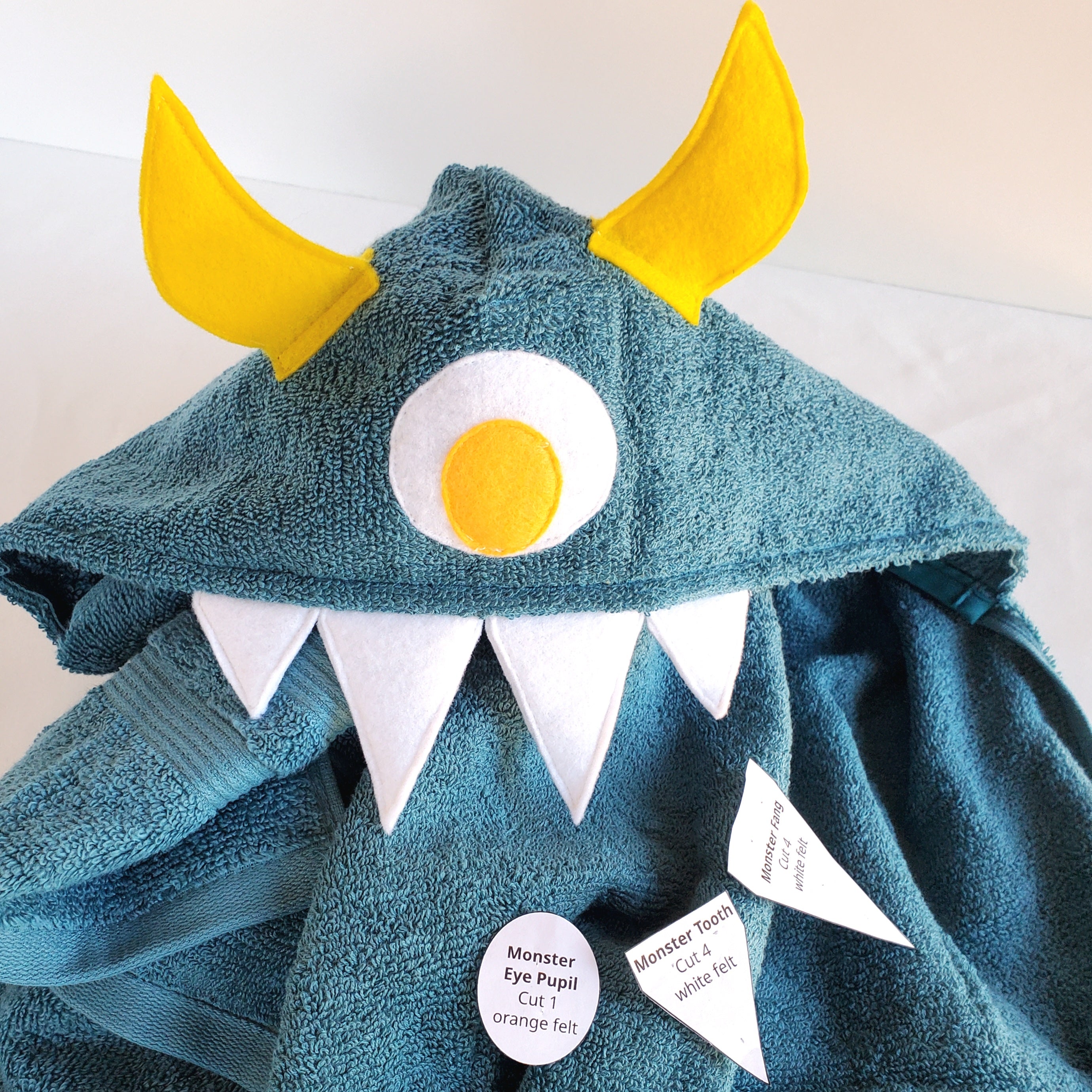 Sewing Pattern, Monster Hooded Towel - Digital Download