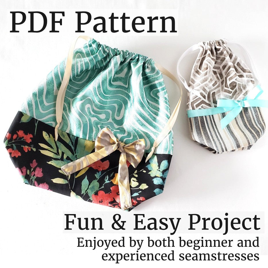 Gift Bag Sewing Pattern - Digital Download