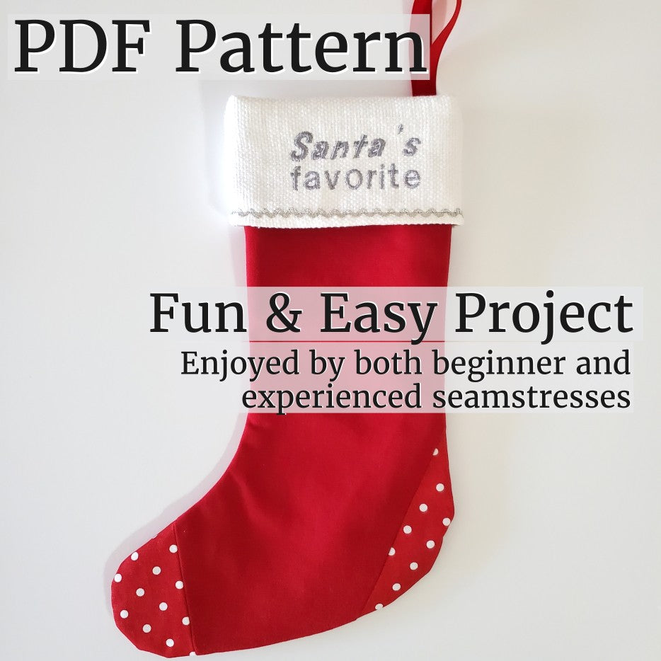Sewing Pattern, Stocking - Digital Download