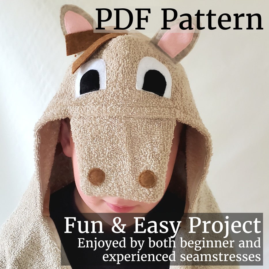 Best Seller Bundle - Animal Hooded Towel Sewing Pattern Group - Shark Puppy Horse Monster - Kids Bath Towel Patterns - PDF Instant Download